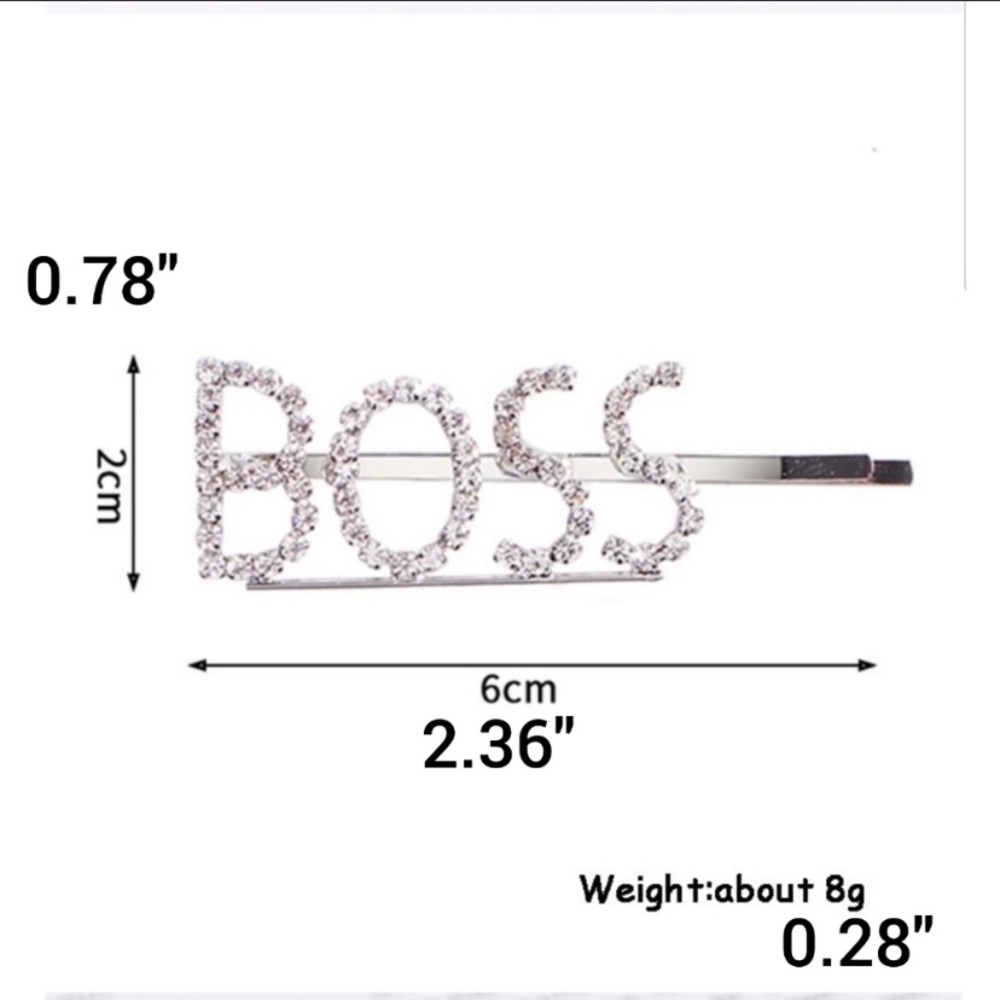 Boss Rhinestone Hair Barette - Picture 2 of 4